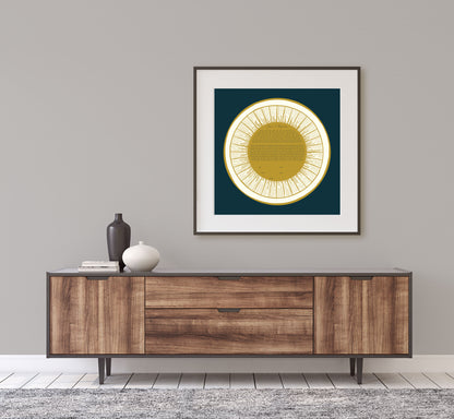 Gold & Navy Modern Ketubah
