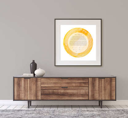 Gold and Yellow Watercolor Ketubah