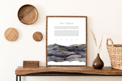 Gray and Black Watercolor Ketubah