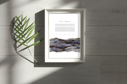 Gray and Black Watercolor Ketubah