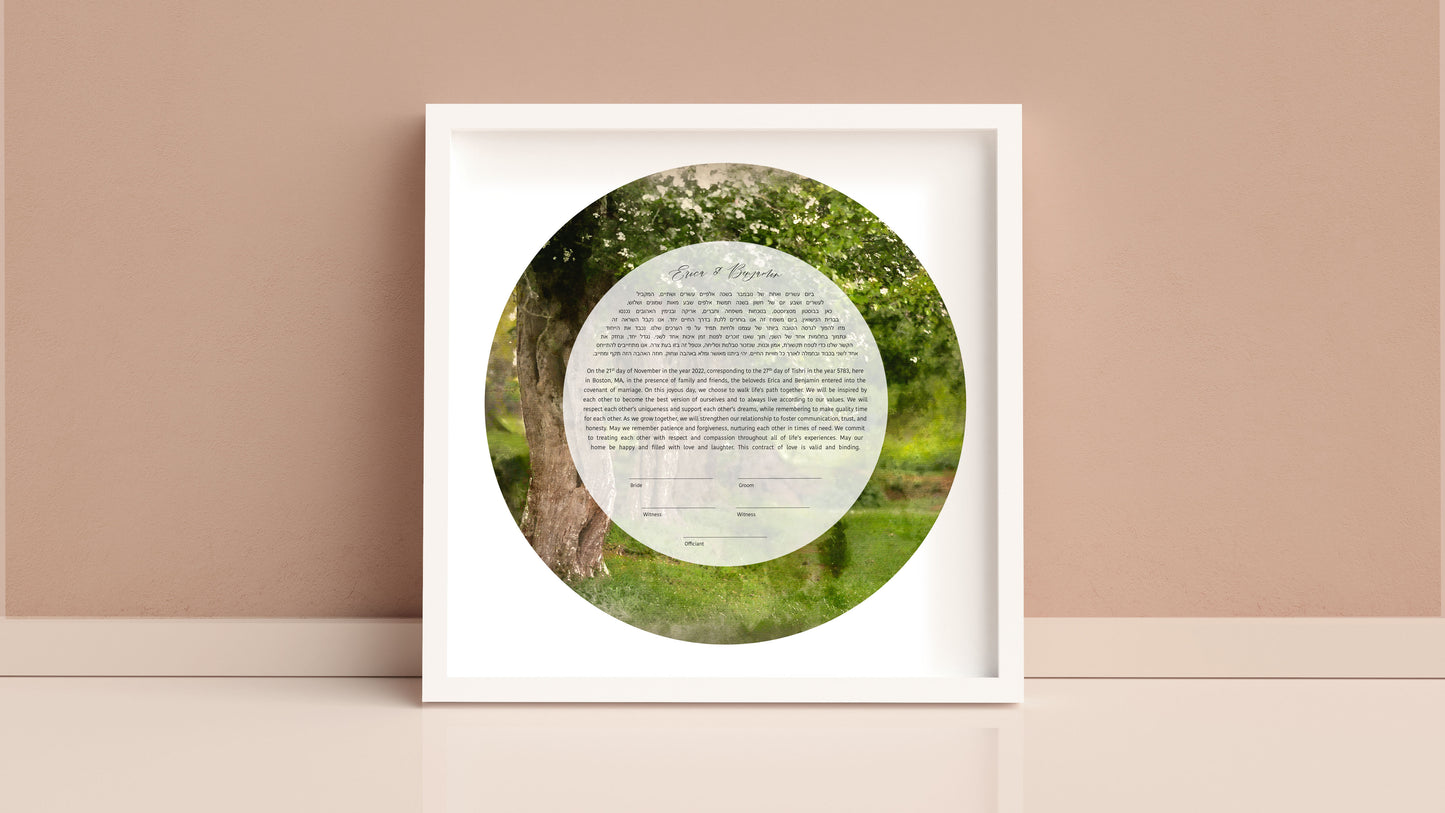 Green Tree of Life Ketubah