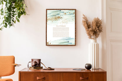 Green & Gold Watercolor Ketubah