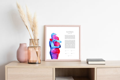 Man and Woman Watercolor Ketubah