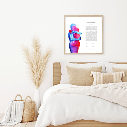 Man and Woman Watercolor Ketubah