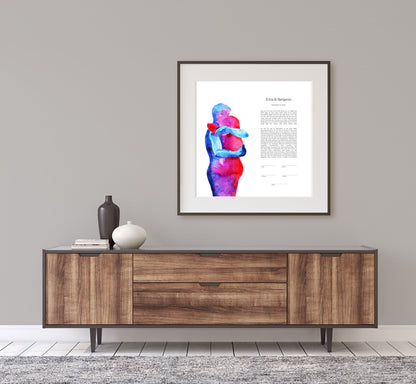 Man and Woman Watercolor Ketubah