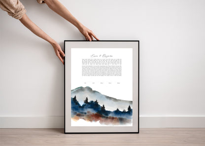 Mountain Forest Ketubah