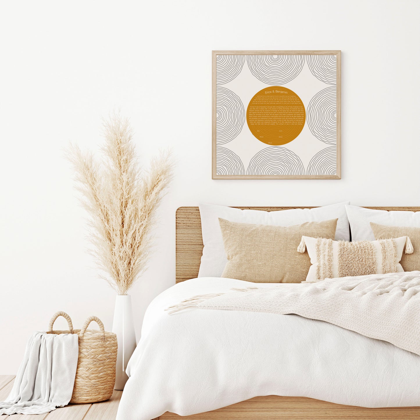 Mustard Circles Modern Ketubah