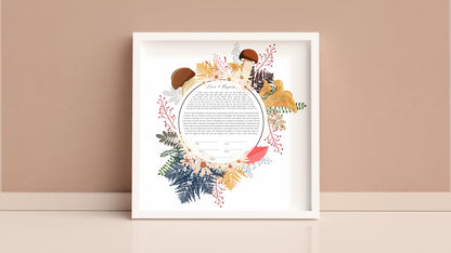 Nature Leaf & Mushroom Ketubah