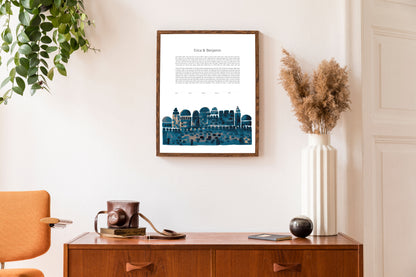 Old City Jerusalem Watercolor Ketubah