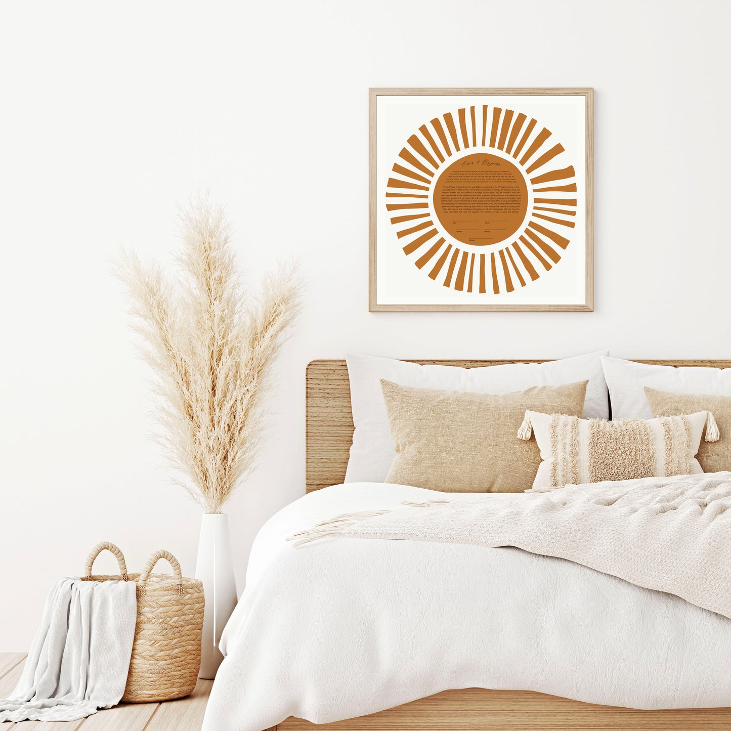 Orange Sun Rays Ketubah