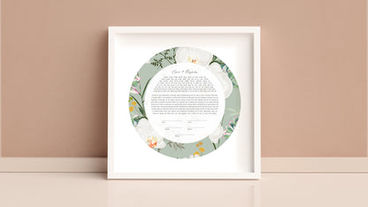 Orchid Floral Ketubah
