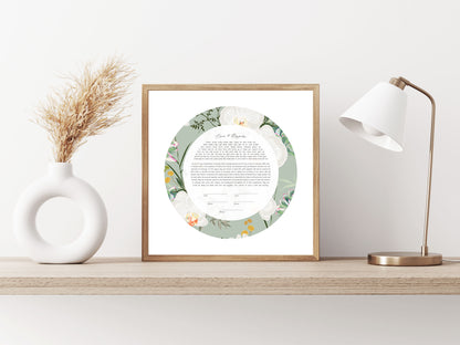 Orchid Floral Ketubah