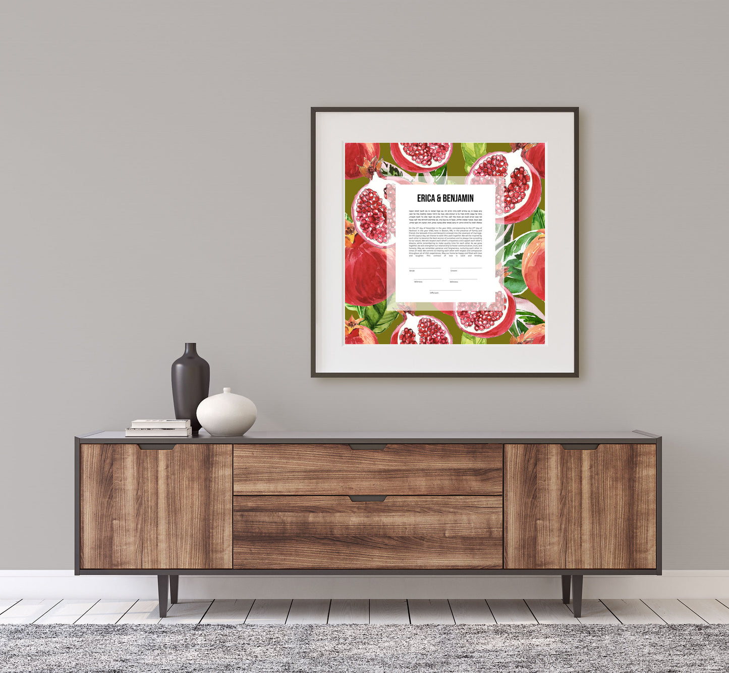 Pomegranate Modern Ketubah