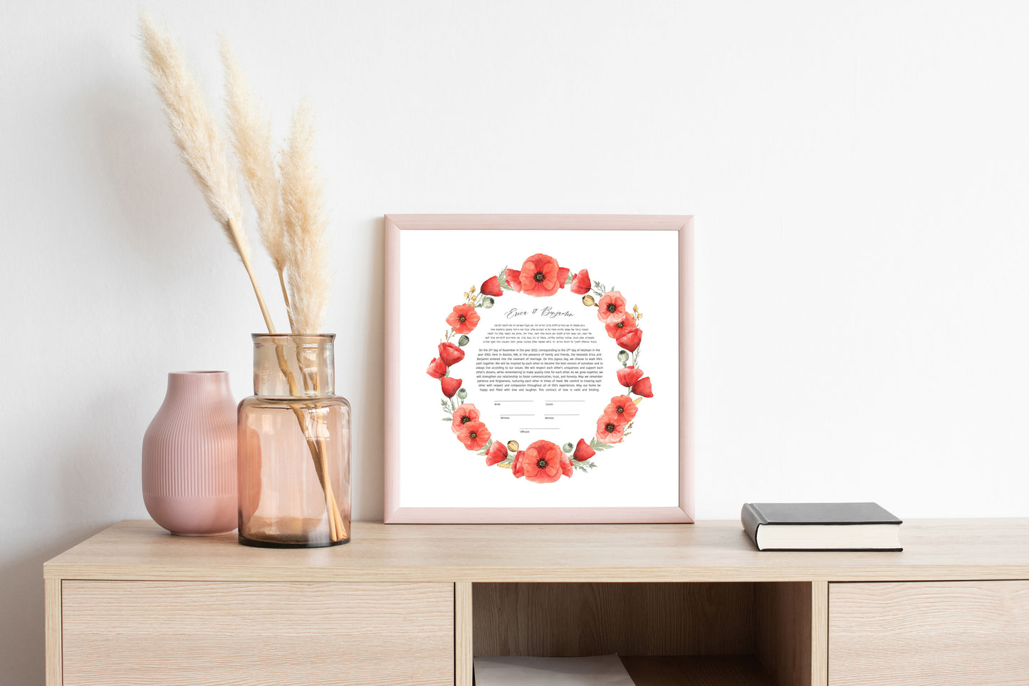 Poppy Floral Ketubah