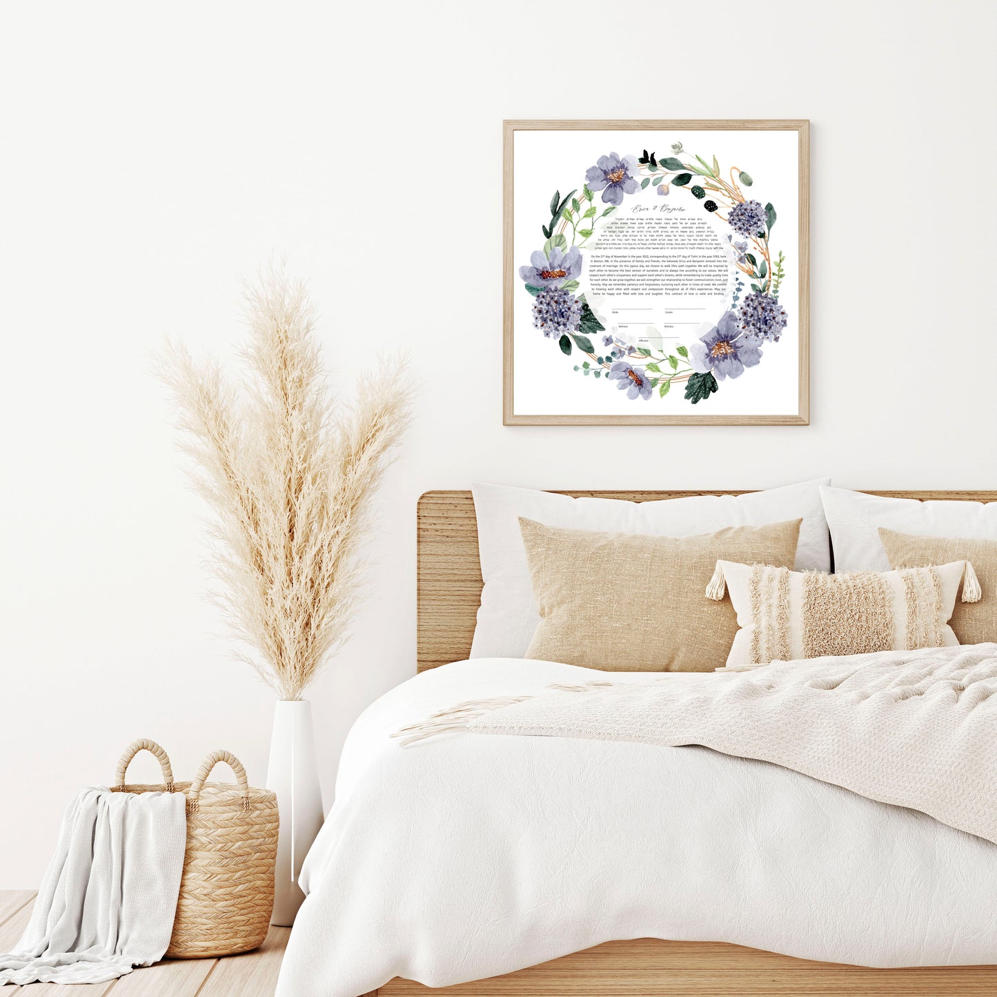 Purple Floral Ketubah