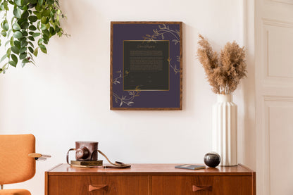 Purple & Gold Floral Ketubah