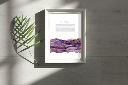 Purple and Gold Watercolor Ketubah
