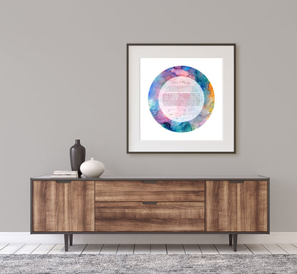Rainbow Galaxy Watercolor Ketubah