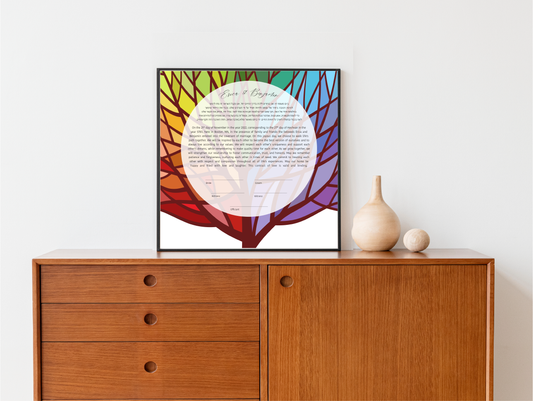 Rainbow Tree of Life Ketubah