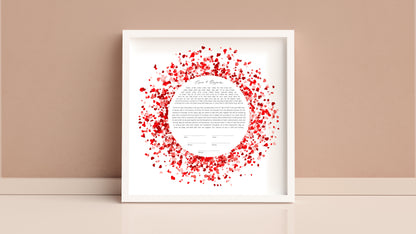 Red Hearts Ketubah