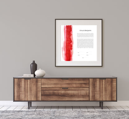 Red Watercolor Ketubah