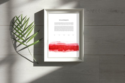 Red Watercolor Ketubah