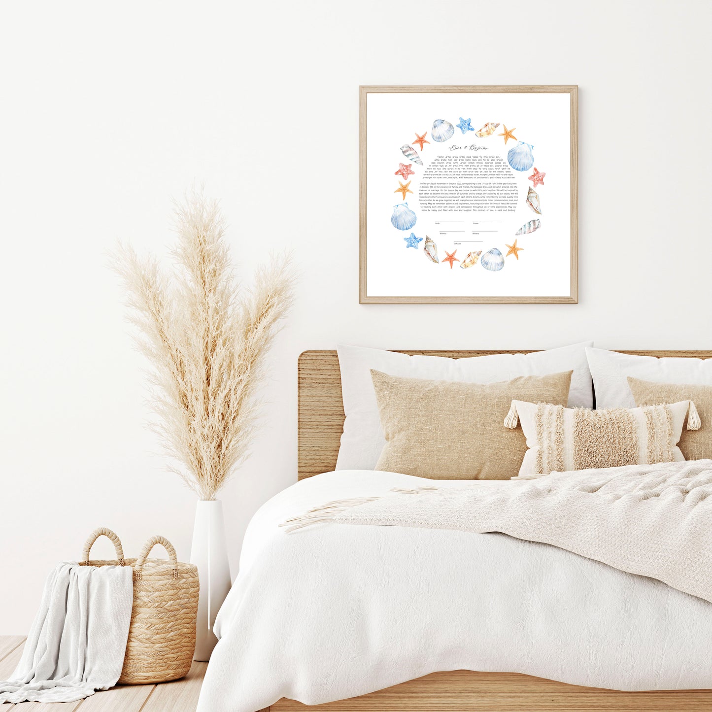 Silver Glitter Sun Rays Ketubah