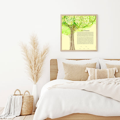 Tree of Life Green Watercolor Ketubah