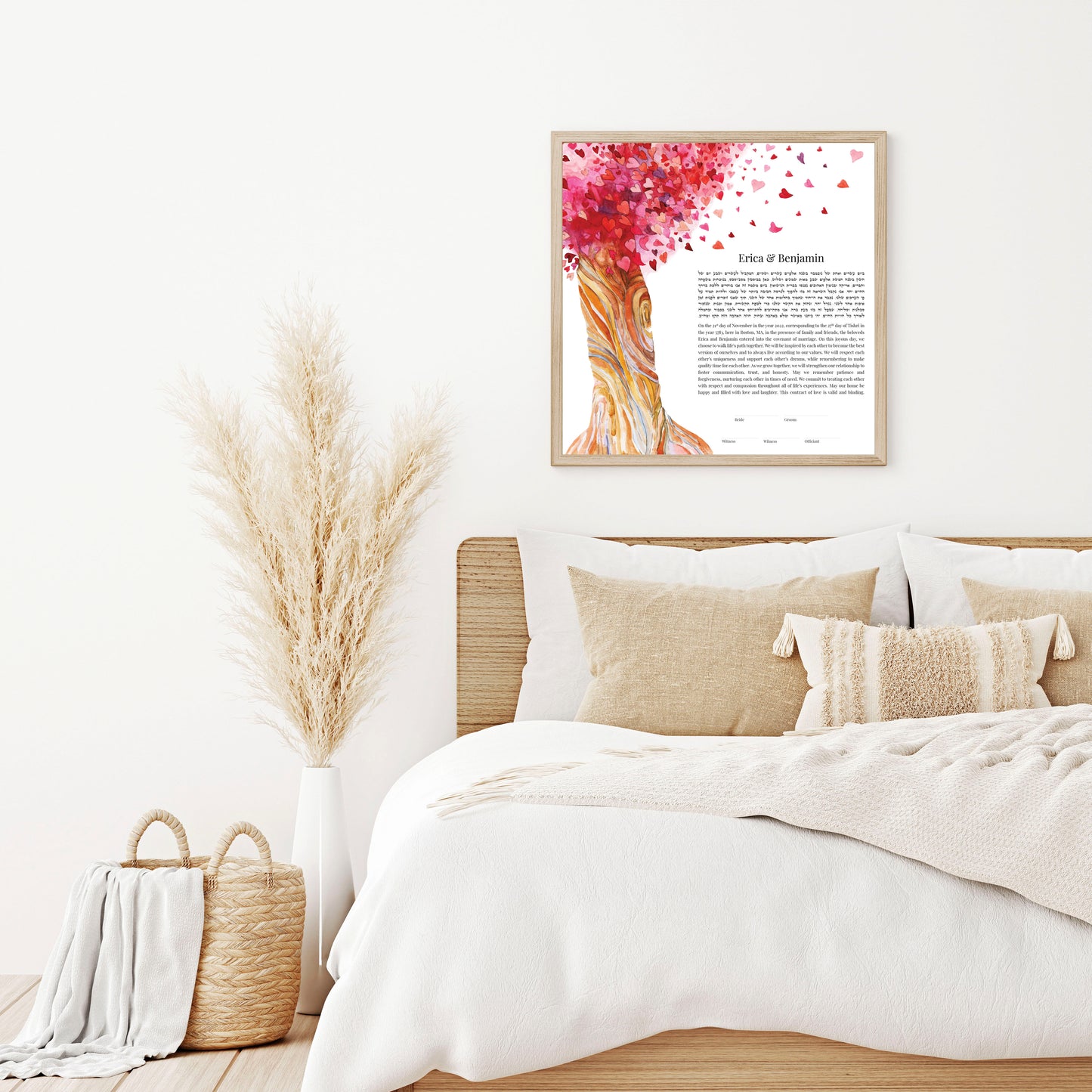 Tree of Life Red Heart Ketubah