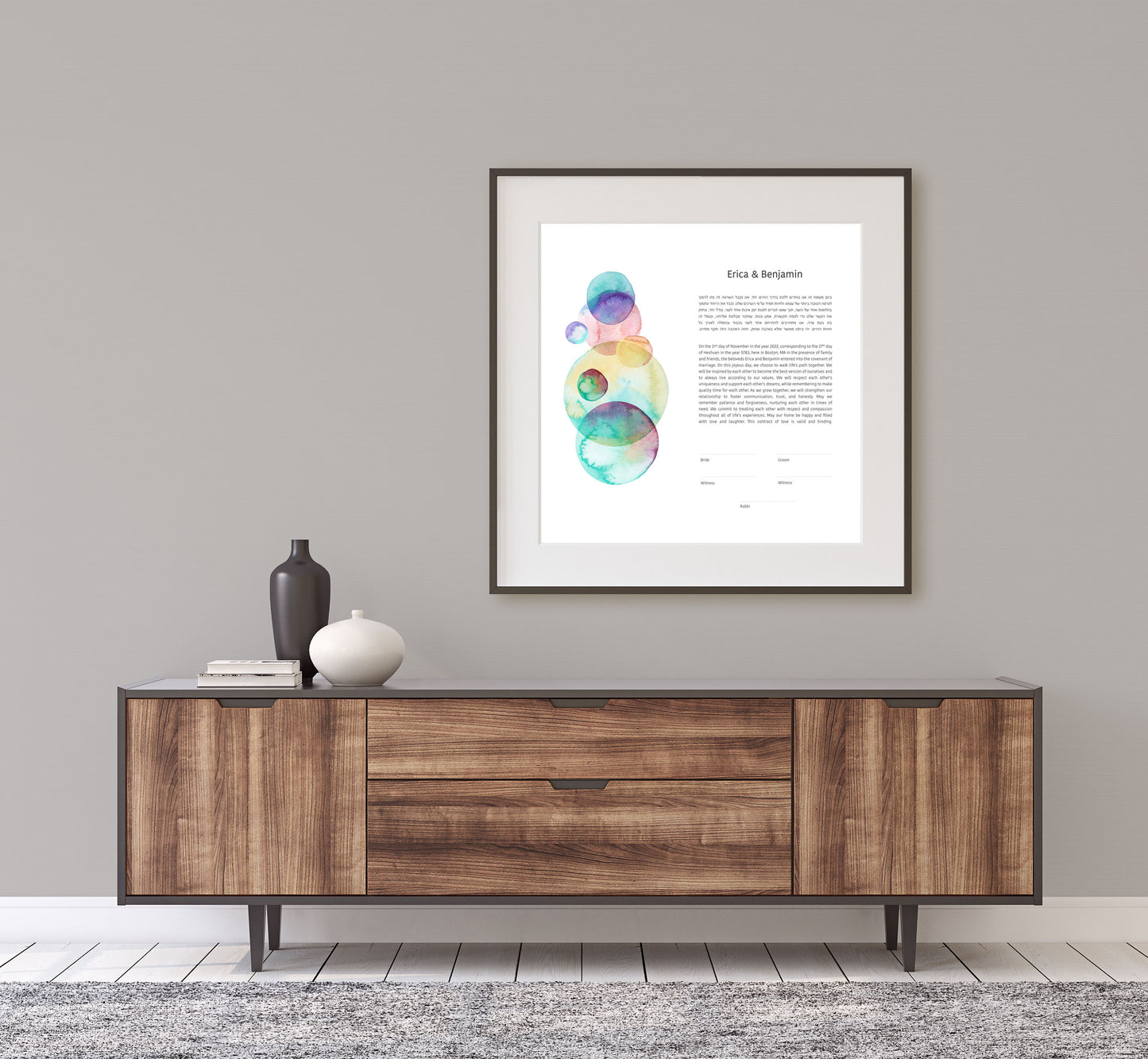 Watercolor Bubbles Ketubah