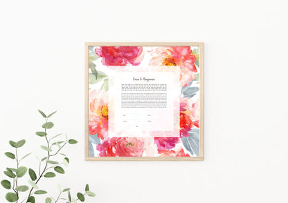 Watercolor Floral Ketubah