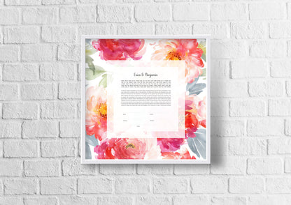 Watercolor Floral Ketubah