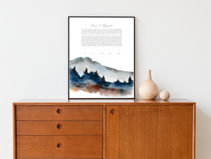 Mountain Forest Ketubah