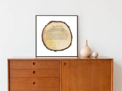Wood Tree Watercolor Ketubah