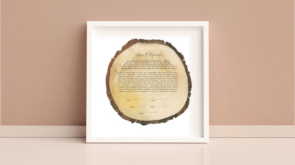 Wood Tree Watercolor Ketubah