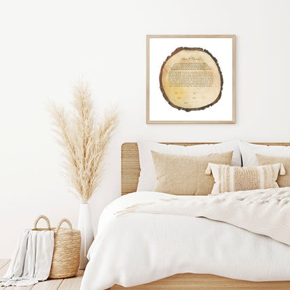 Wood Tree Watercolor Ketubah