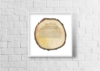 Wood Tree Watercolor Ketubah