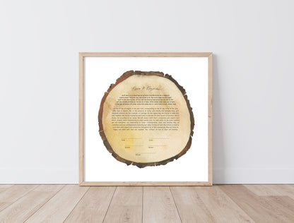 Wood Tree Watercolor Ketubah