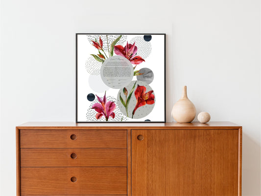 Modern Floral Ketubah | Custom Watercolor Ketubah Wedding Certificate Print | Reform, Secular, Interfaith, LGBTQ+